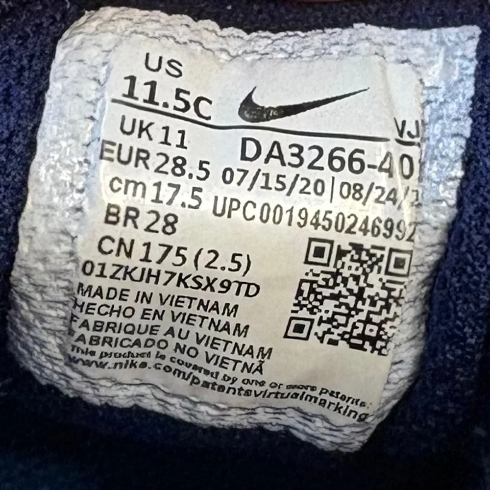 Nike Star Runner 2 Sneakers Kids 11.5C Blue DA3266-401 Running Shoes Athletic